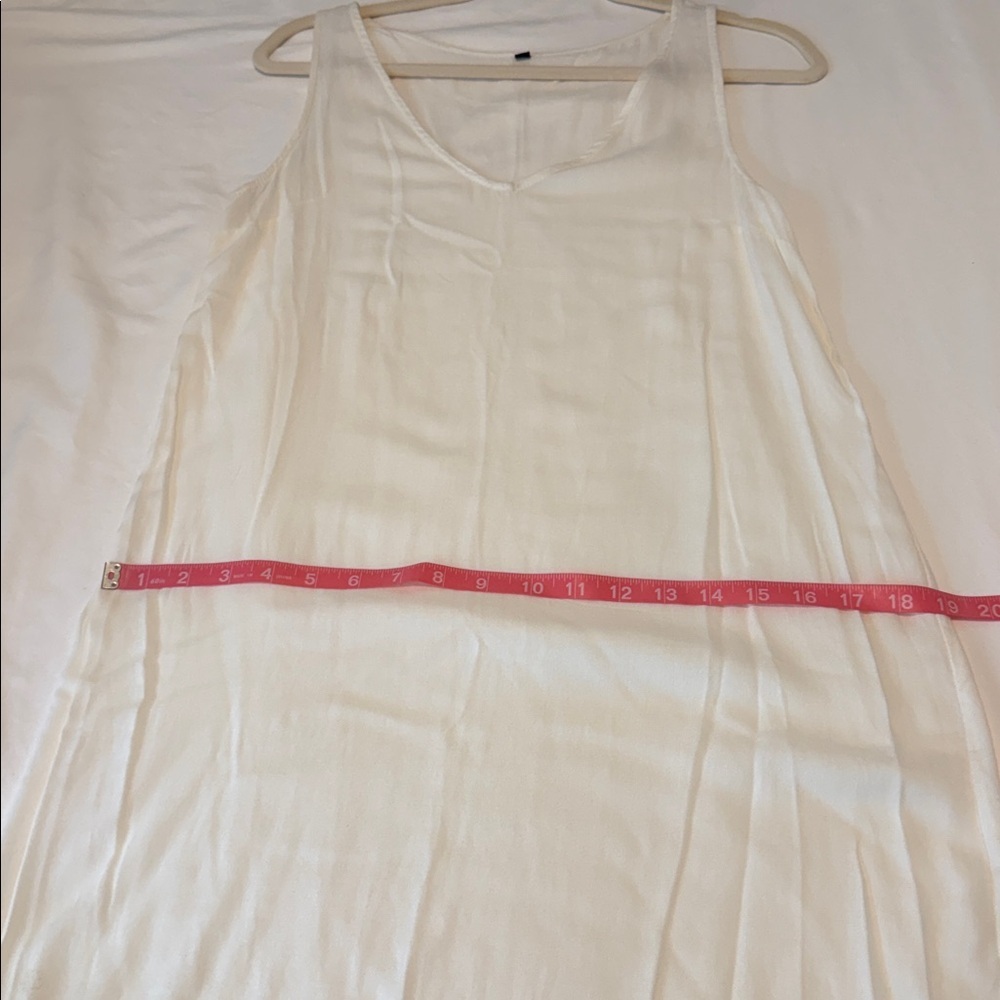 Philosophy Linen Stripe Shift Dress White Black Coastal Euro Summer Minimalist - Picture 12 of 15